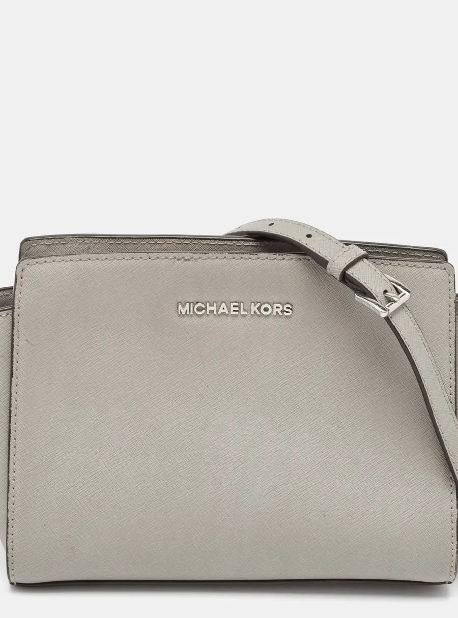 MICHAEL Michael Kors Grey Leather Small Selma Crossbody Bag