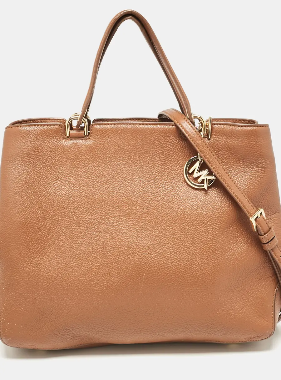 MICHAEL Michael Kors Brown Soft Leather Anabelle Zip Tote