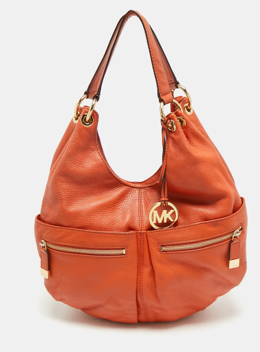 MICHAEL Michael Kors Orange Leather Large Layton Hobo