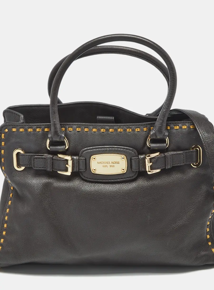 MICHAEL Michael Kors Mocha Leather Large East West Hamilton Tote