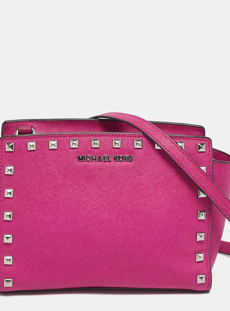 MICHAEL Michael Kors Fuchsia Leather Small Selma Crossbody Bag