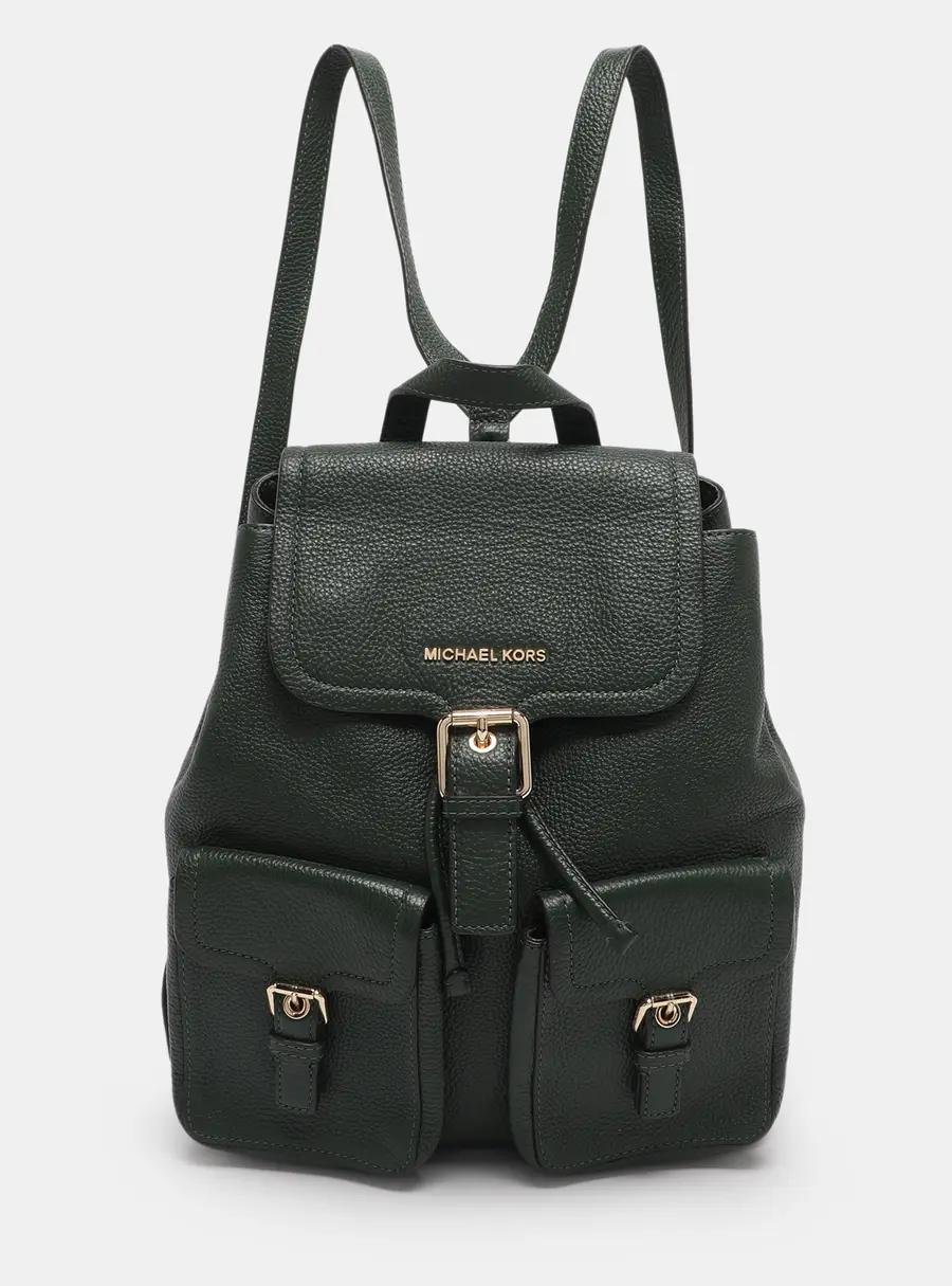MICHAEL Michael Kors Green Leather Susie Drawstring Backpack