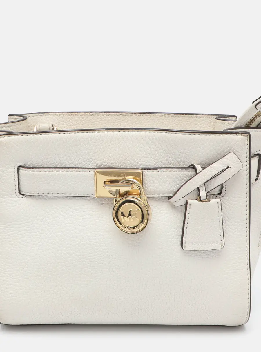 MICHAEL Michael Kors Hamilton White Leather Messenger Bag