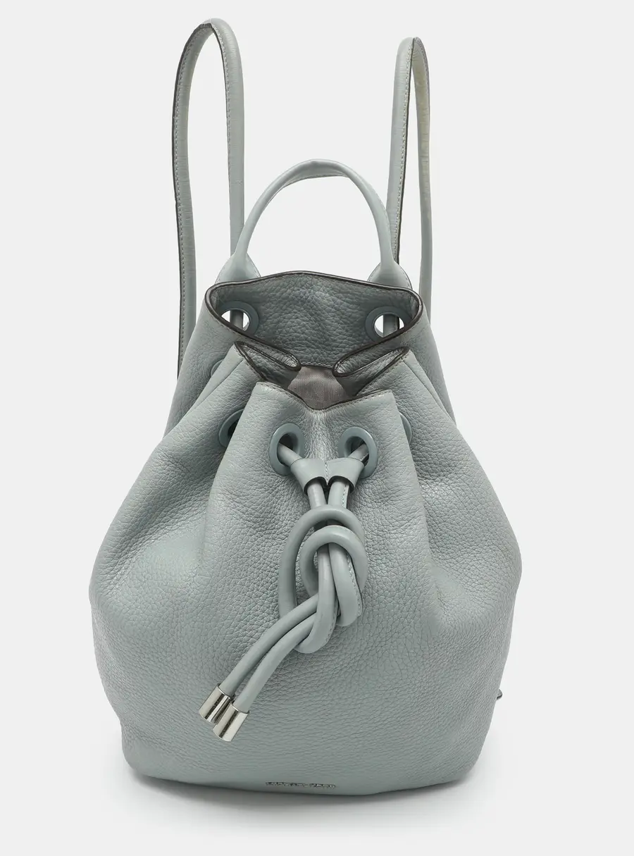MICHAEL Michael Kors Dalia Powder Blue Leather Drawstring Backpack