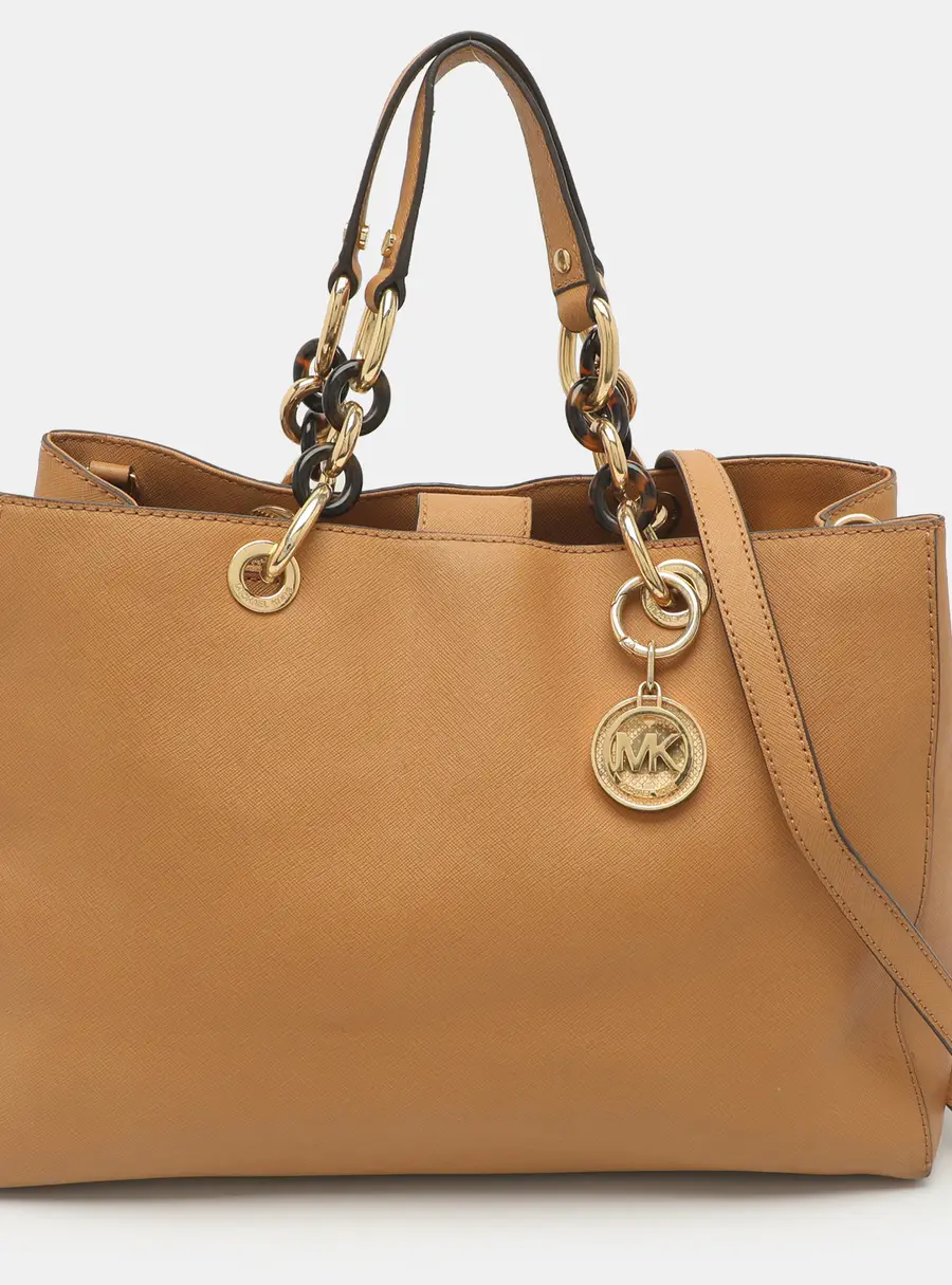 MICHAEL Michael Kors Cynthia Large Caramel Leather Tote