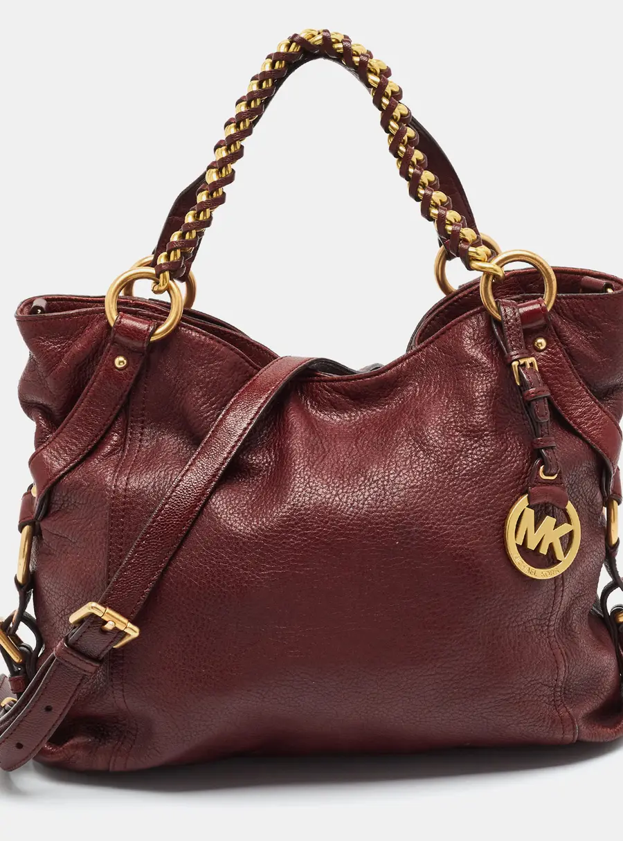MICHAEL Michael Kors Tristan Burgundy Leather Tote
