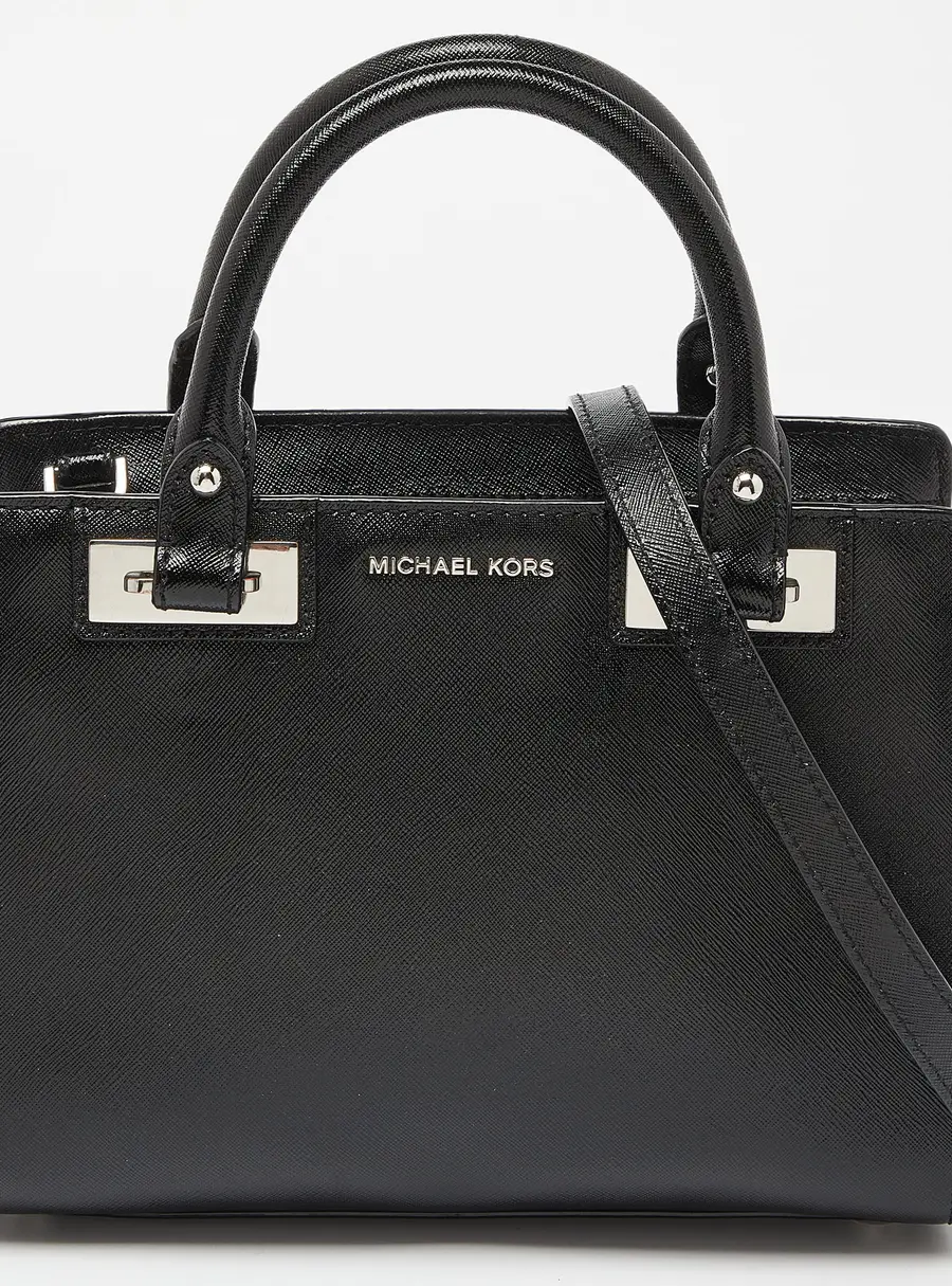 MICHAEL Michael Kors Black Leather Tote Bag