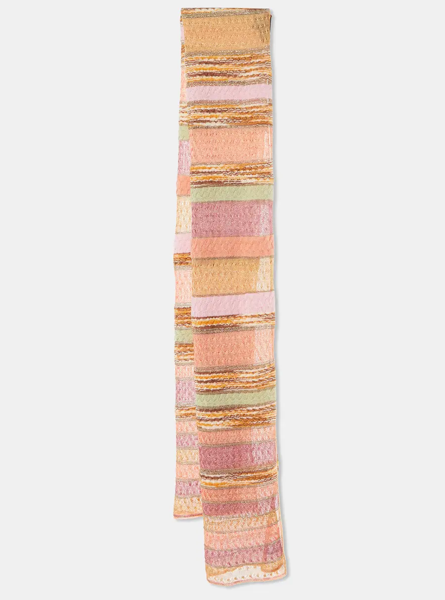 Missoni Multicolor Striped Lurex & Wool Knit Stole