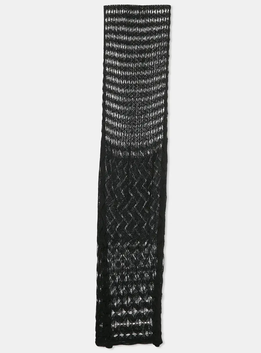 Missoni Black Patterned Knit Scarf