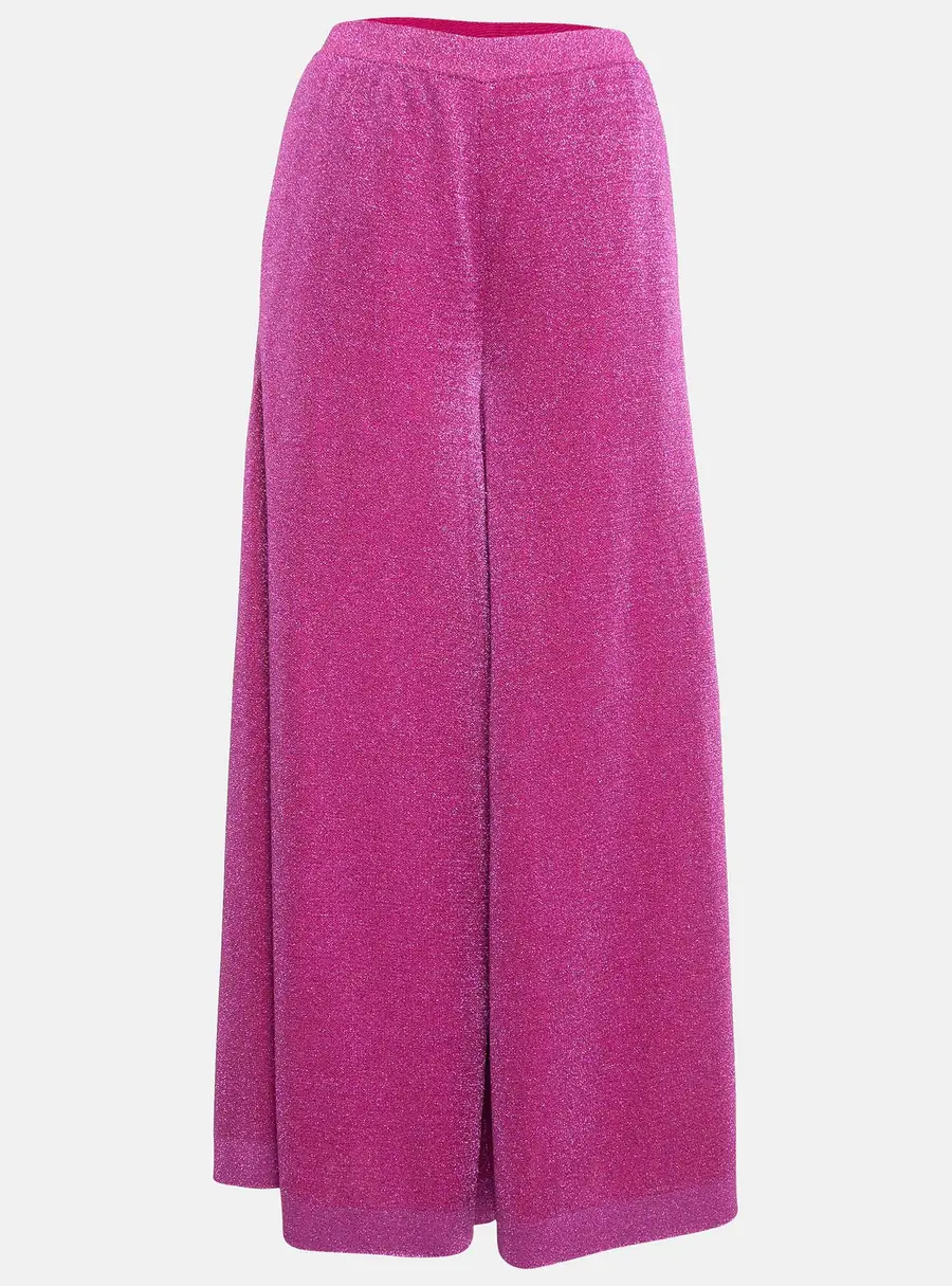 Missoni Pink Lurex Knit Palazzo Pants M