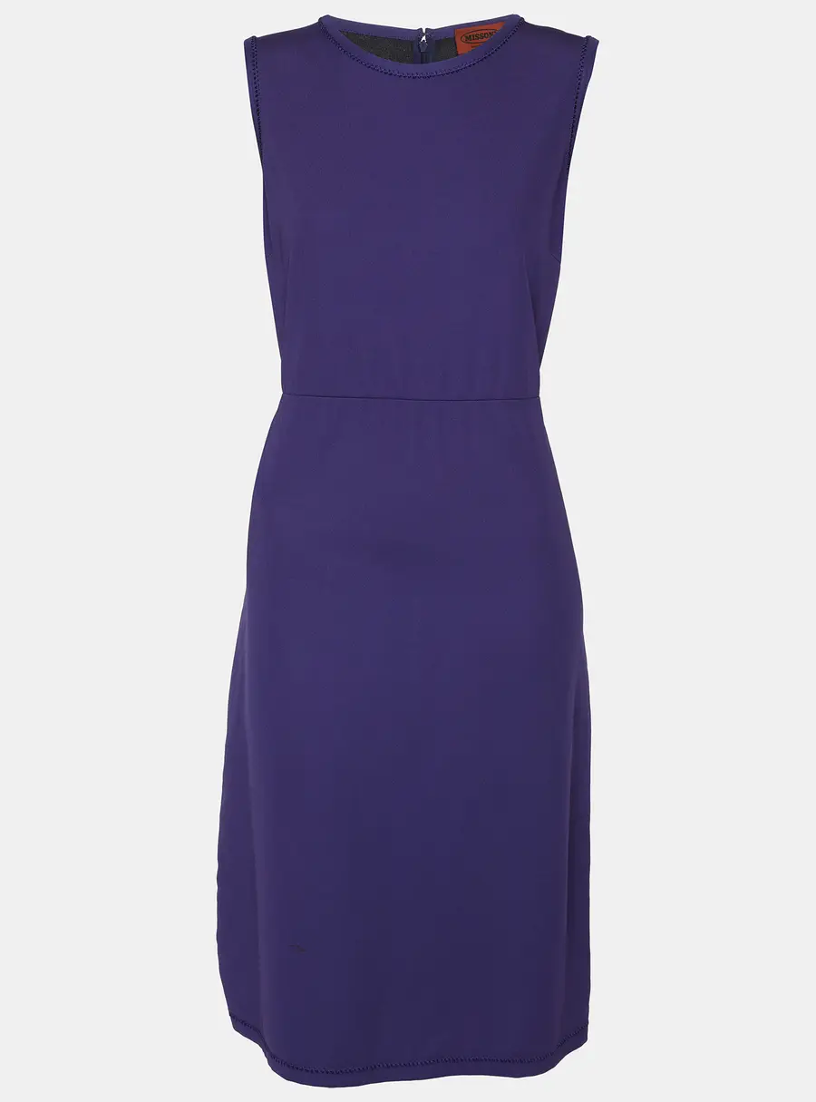 Missoni Purple Jersey Sleeveless Midi Dress M