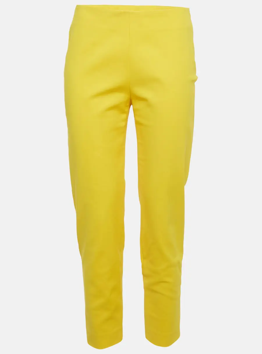 Missoni Yellow Gabardine Straight Fit Pants S