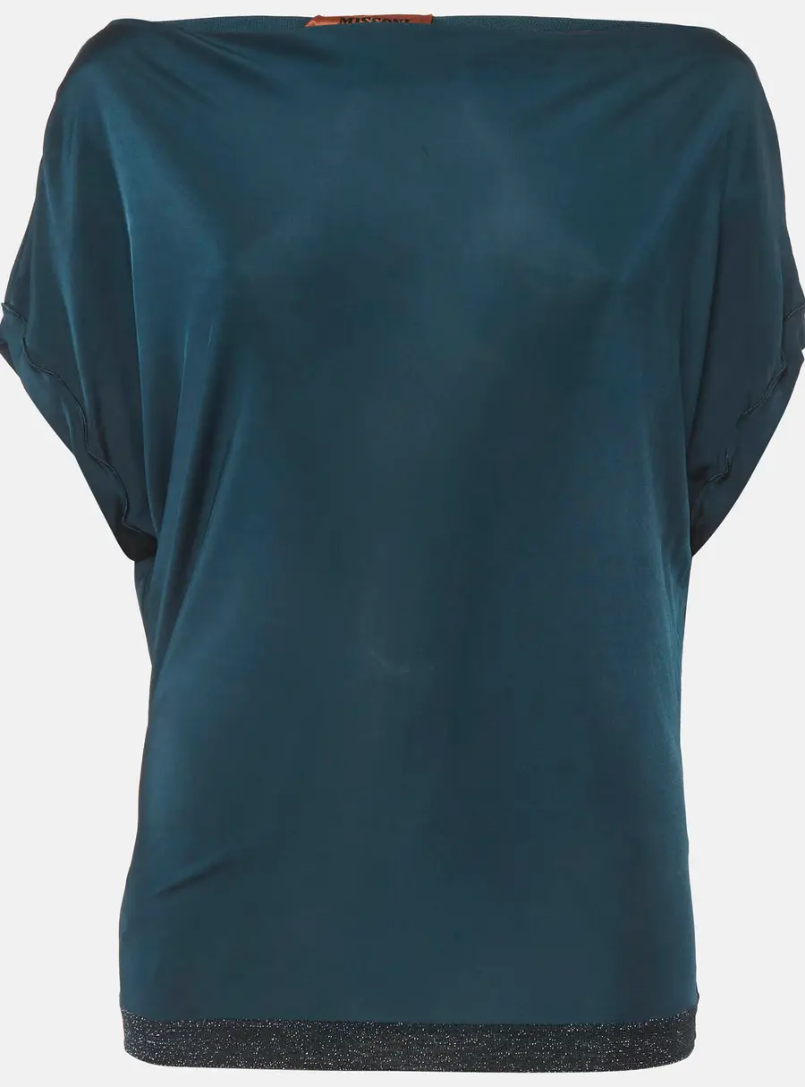 Missoni Teal Blue Jersey Top S