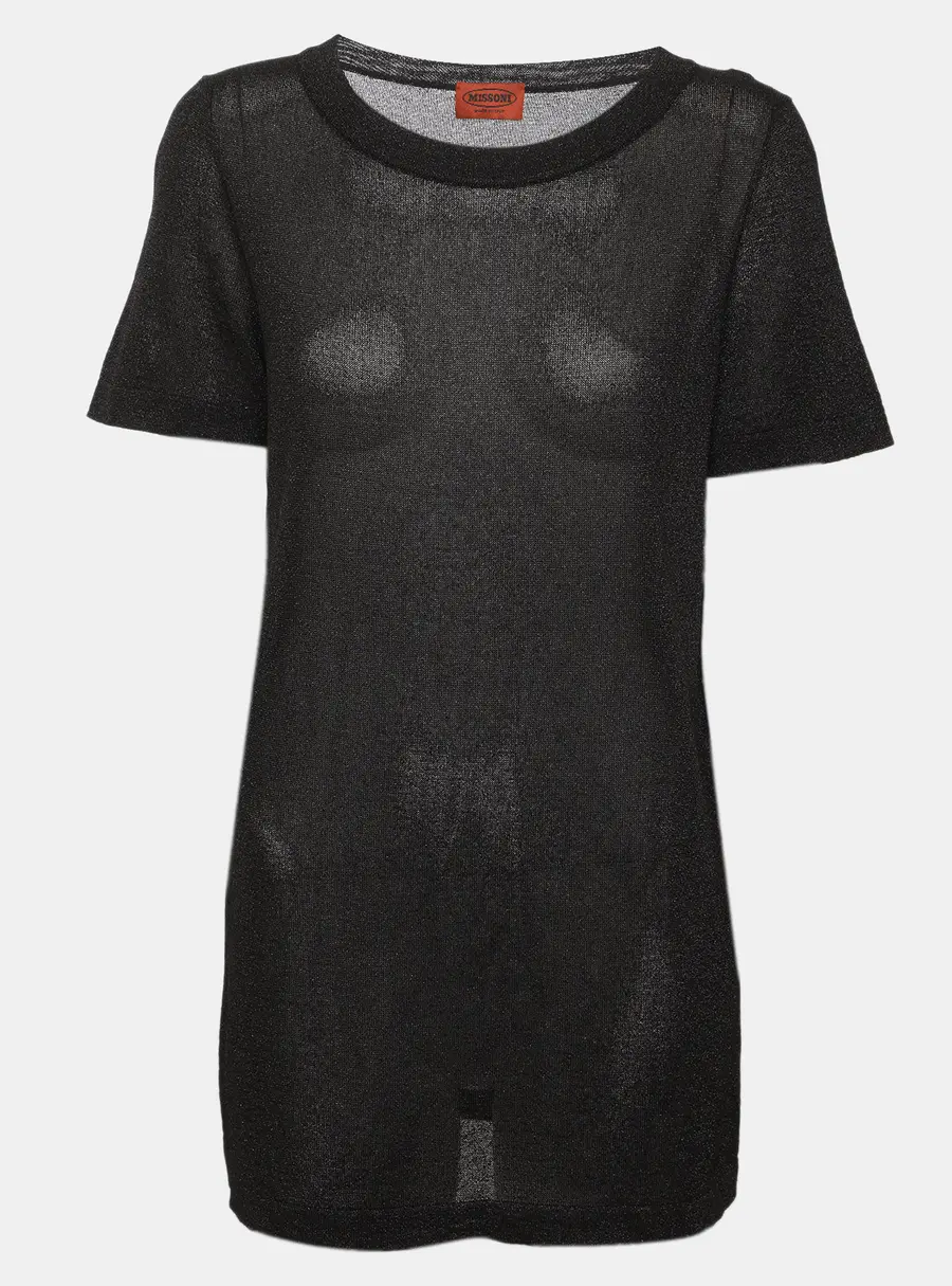 Missoni Black Shimmer Knit Top M