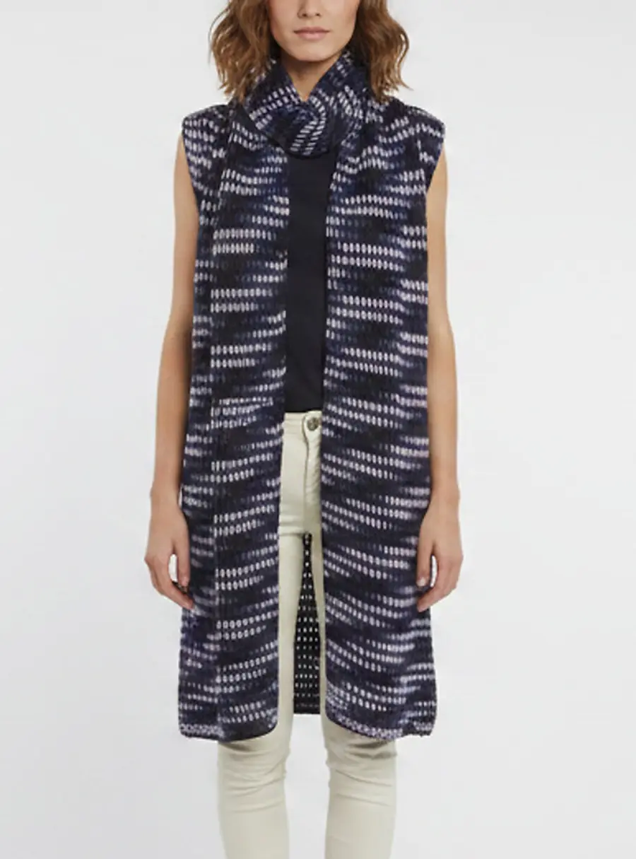 Missoni Knit Multicolor Sleeveless Cape S