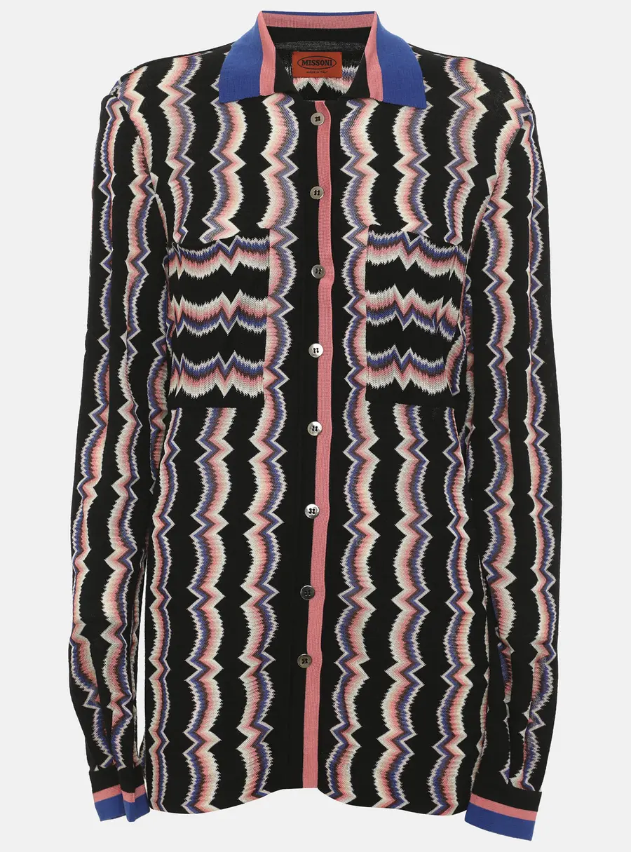 Missoni Multicolor Patterned Knit Long Sleeve Tops M