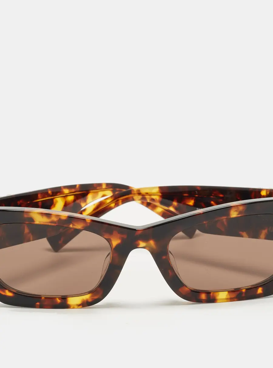 Miu Miu Tortoise Brown SMU 09W Glimpse Rectangle Sunglasses