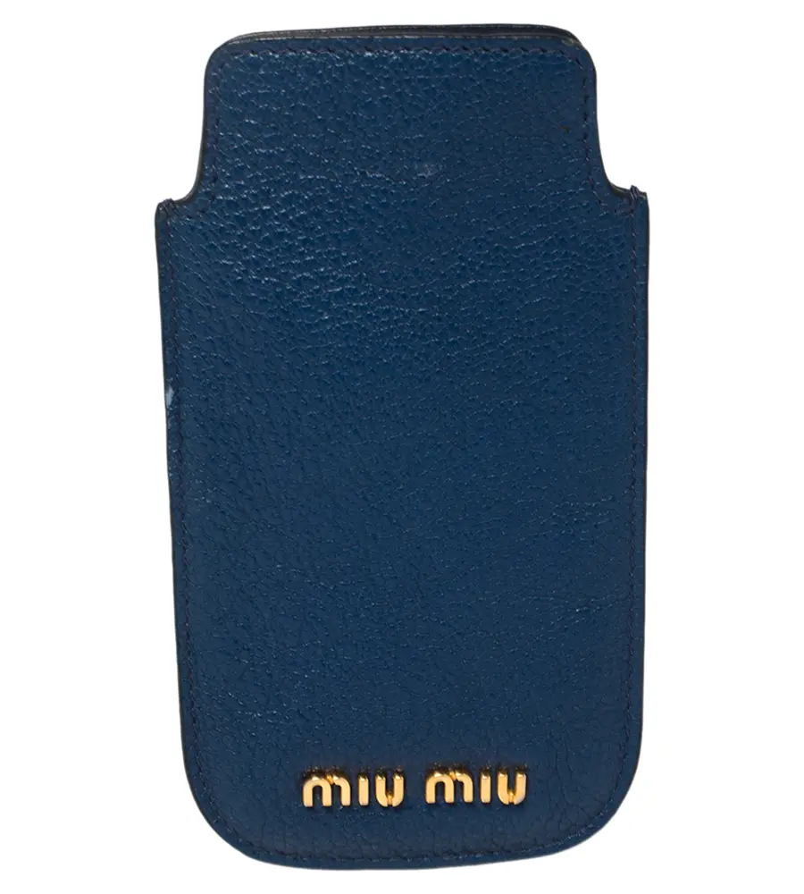 Miu Miu Blue Leather Phone Case