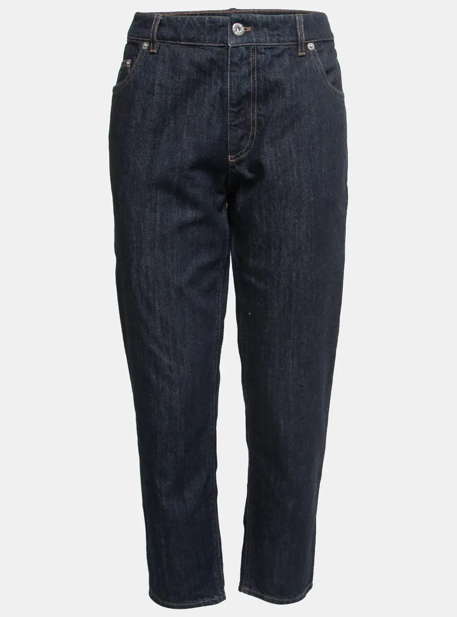 Miu Miu Indigo Embellished Detail Crop Jeans M