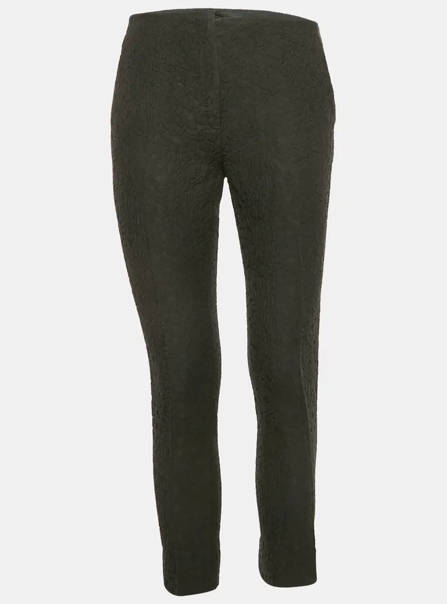 Miu Miu Black Textured Jacquard Slim Fit Trousers M