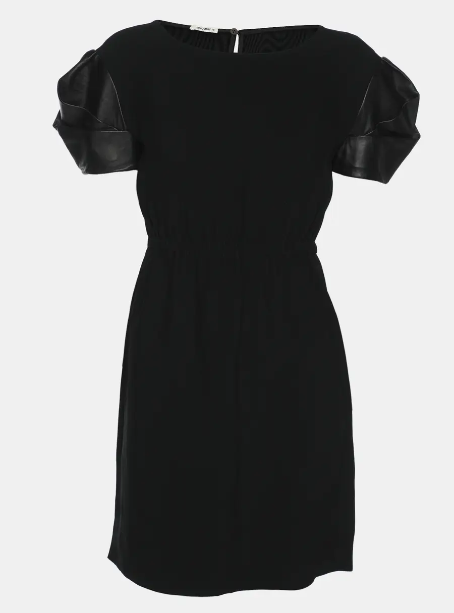 Miu Miu Black Crepe Dress XS