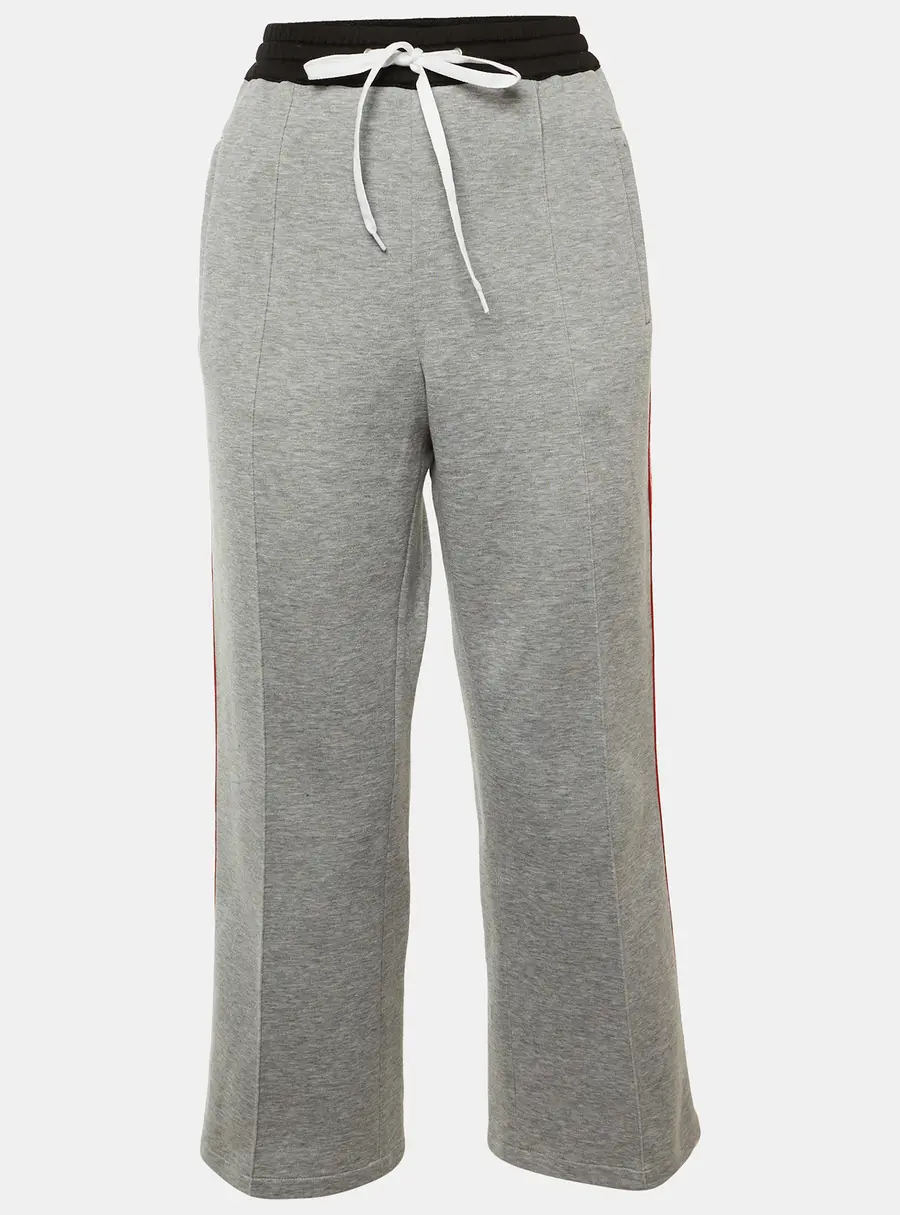 Miu Miu Grey Side Logo Band Cotton Blend Jogger Pants L