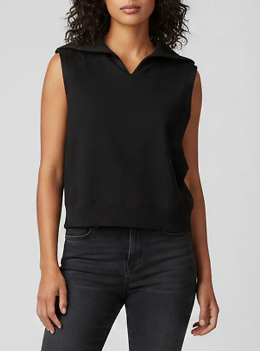 Miu Miu Black Jersey Sleeveless Sweatshirt S