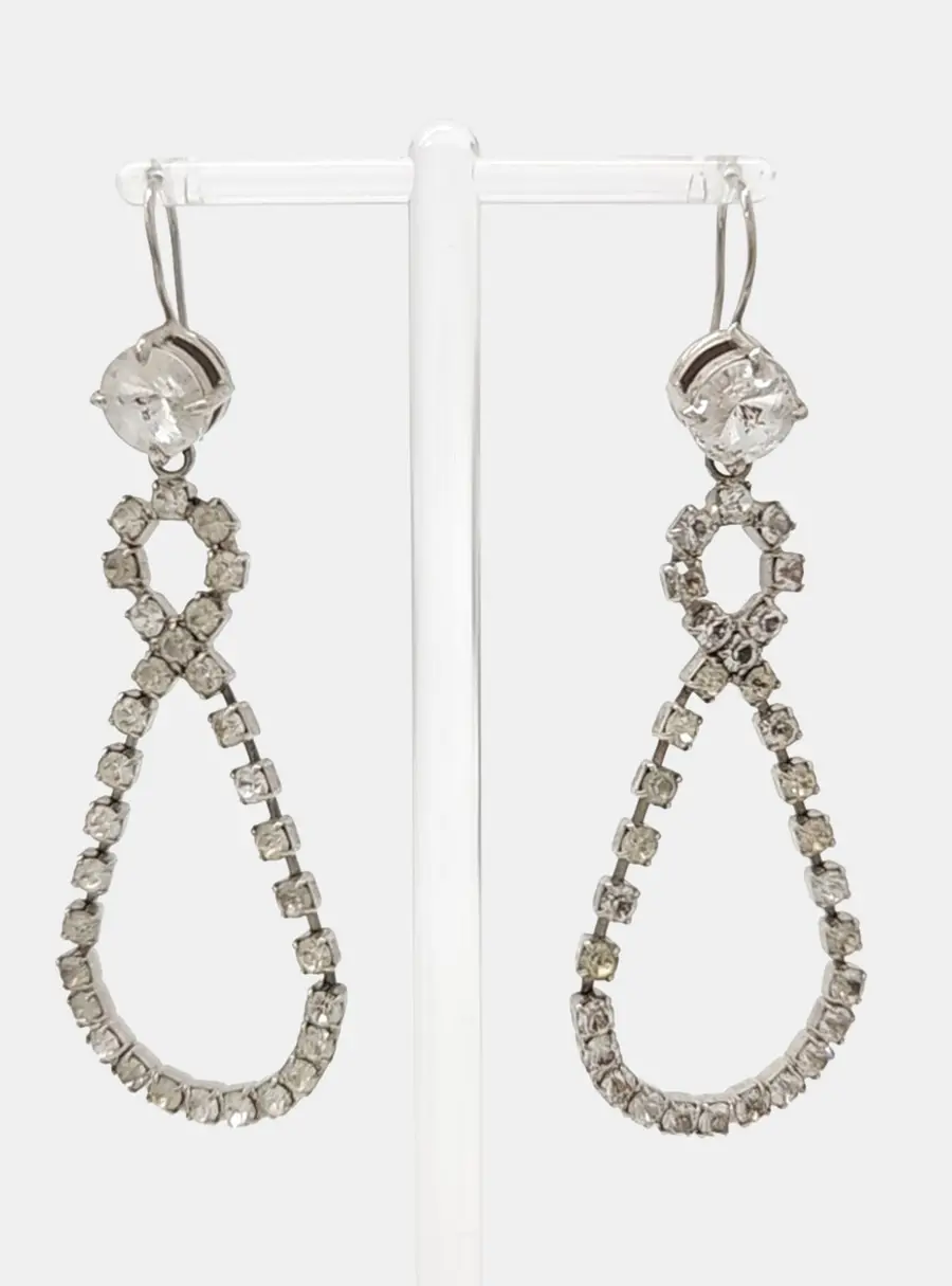Miu Miu Silver Crystal Earrings