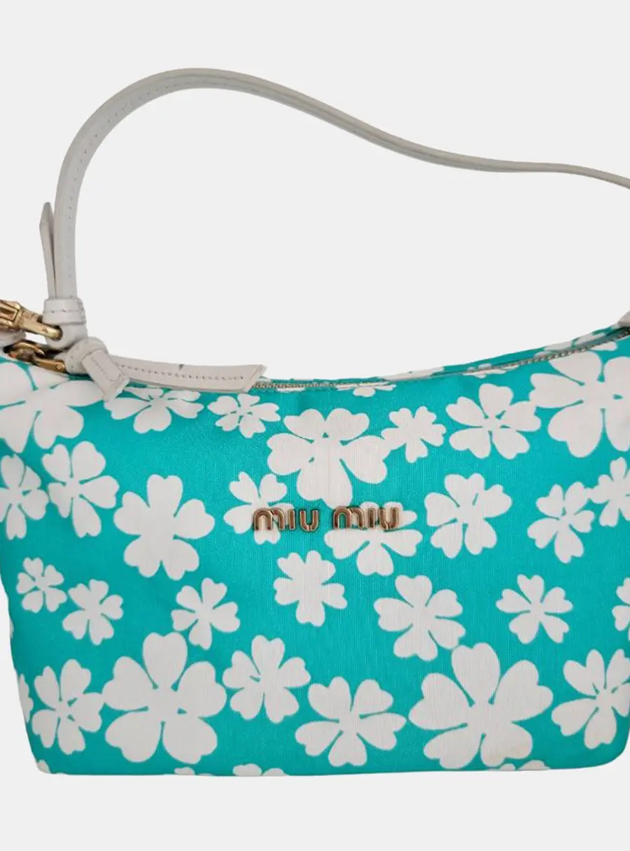 Miu Miu Floral Printed Hobo Bag