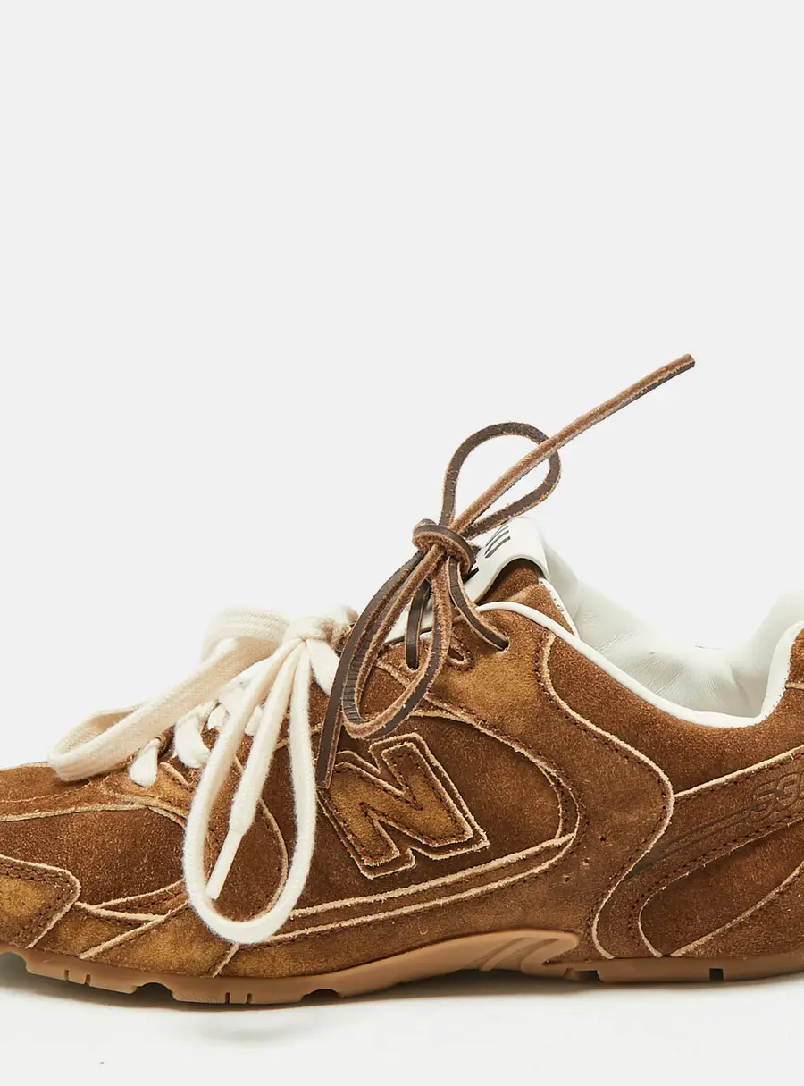 Miu Miu 530 SL Size 37 Brown Suede Lace Up Sneakers