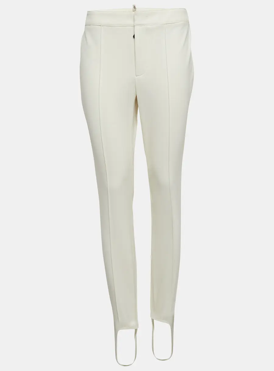 Moncler Grenoble White Technical Jersey Stirrup Ski Pants M
