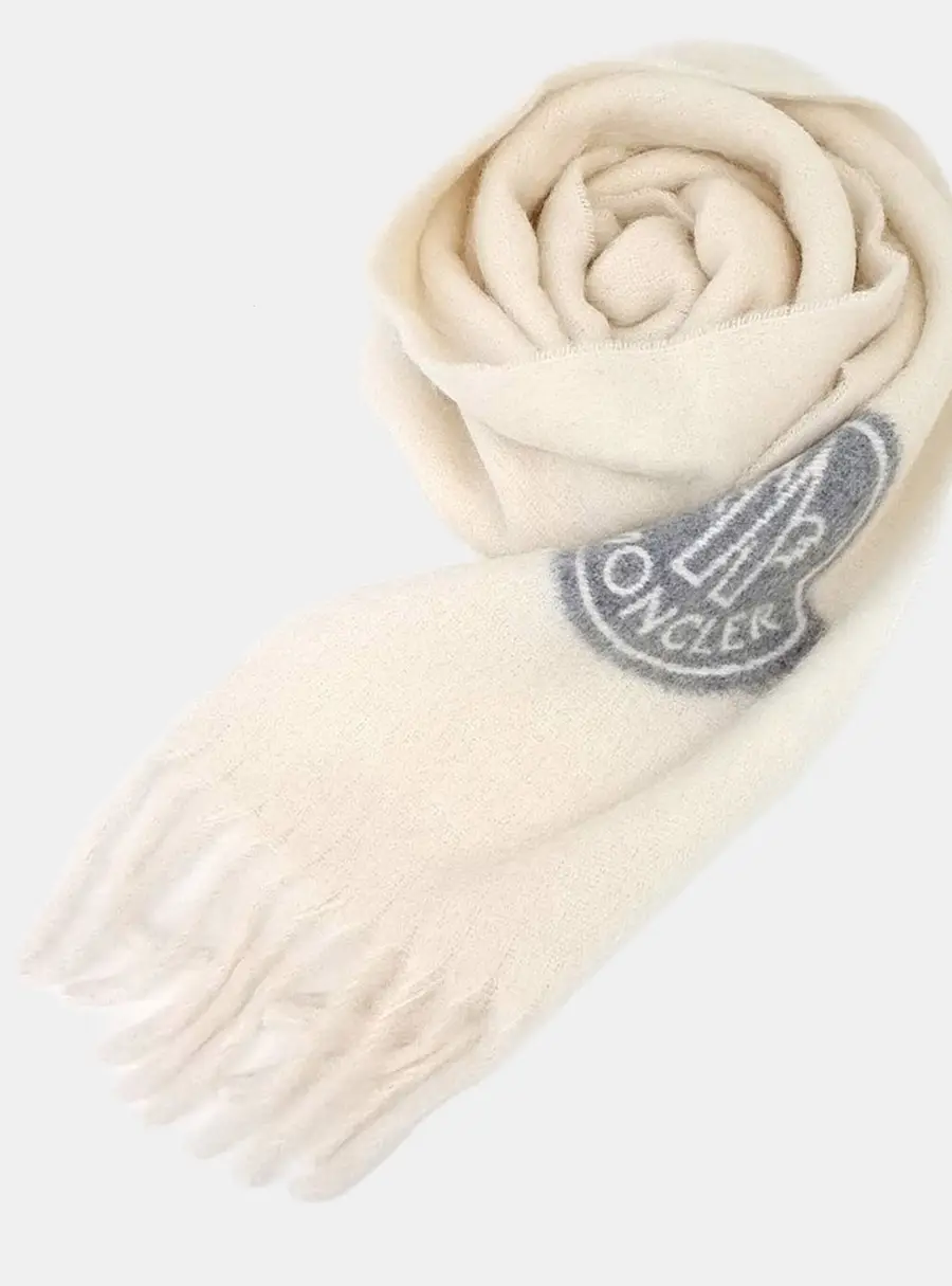 Moncler wool beige scarf