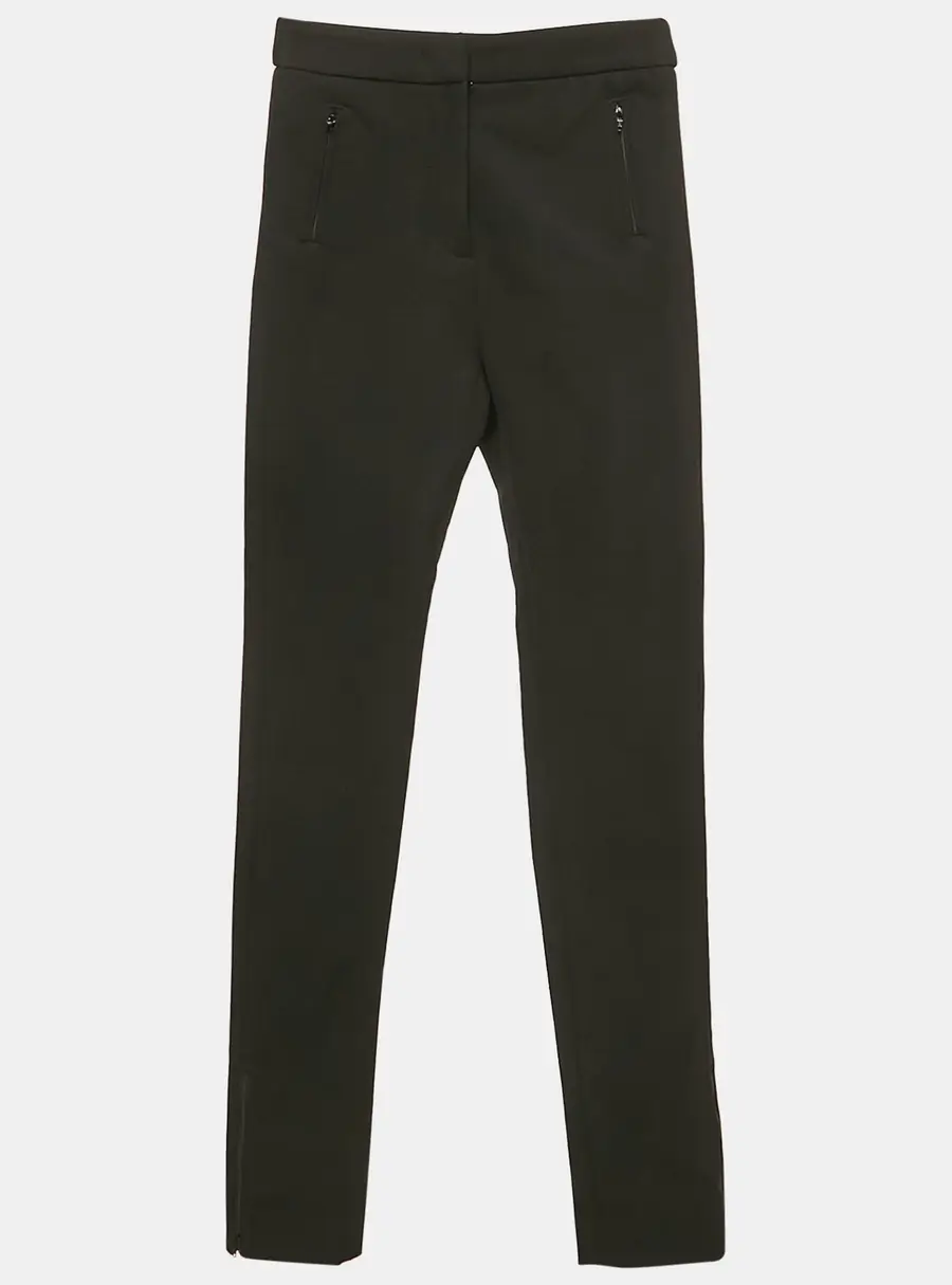 Moncler Black Gabardine Trousers M