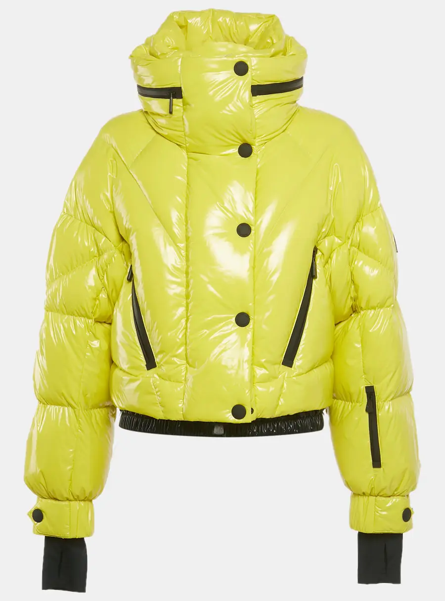 Moncler Grenoble Yellow Nylon Down Ski Jacket M