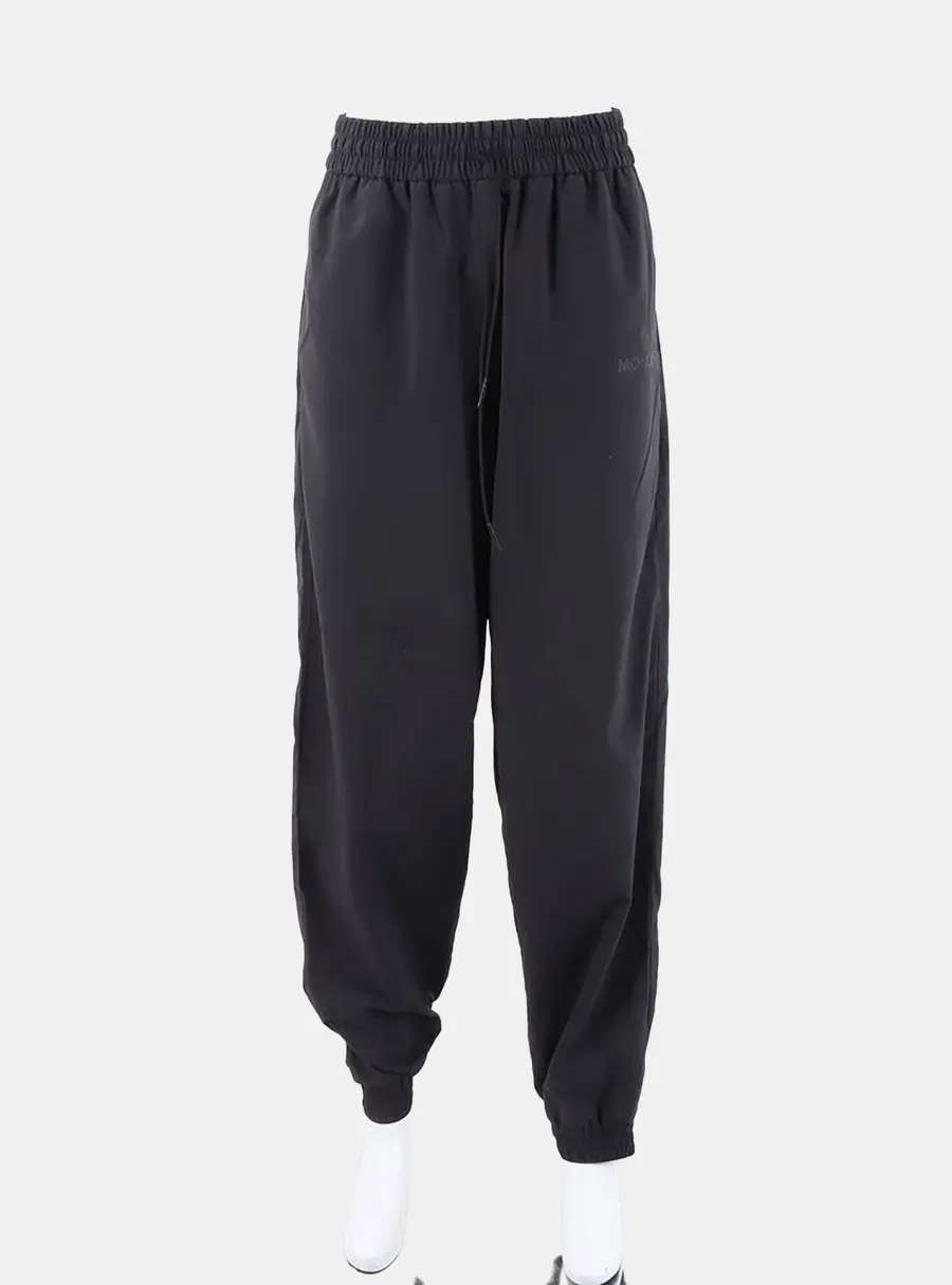 Moncler Black Elastic Waist Jogger Pants 40