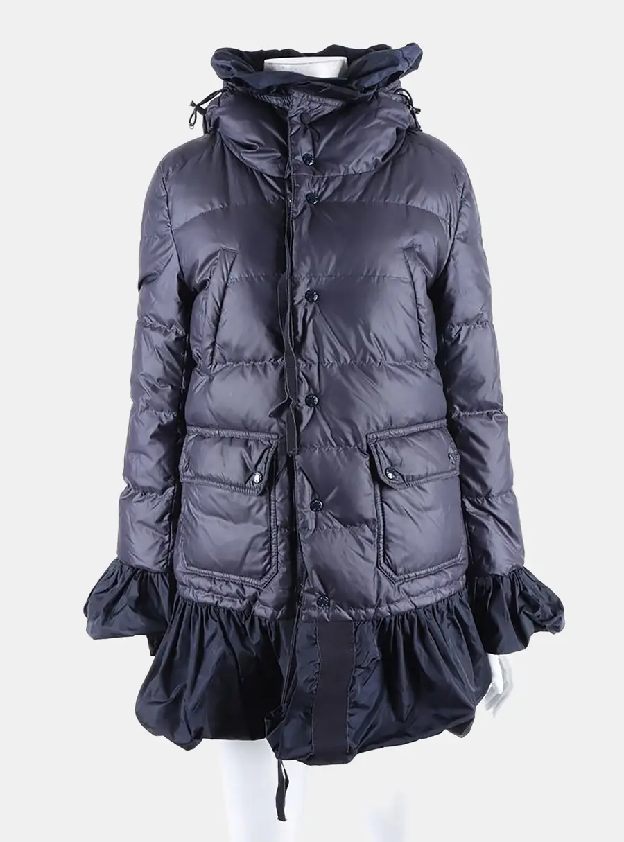 Moncler Blue Nylon, Polyester Down Jacket Size XXS