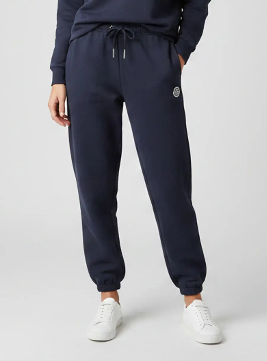 Moncler Navy Blue Logo Patch Cotton Jersey Sweatpants S