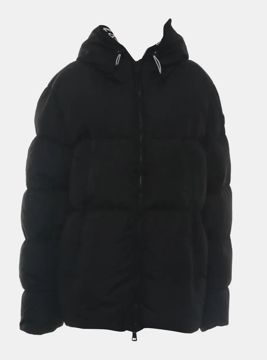 Montcla Black Hooded Short Down Jacket XXL