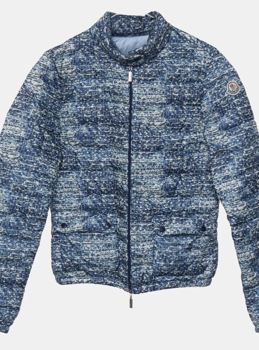 Moncler Tweed Pattern Puffer Jacket