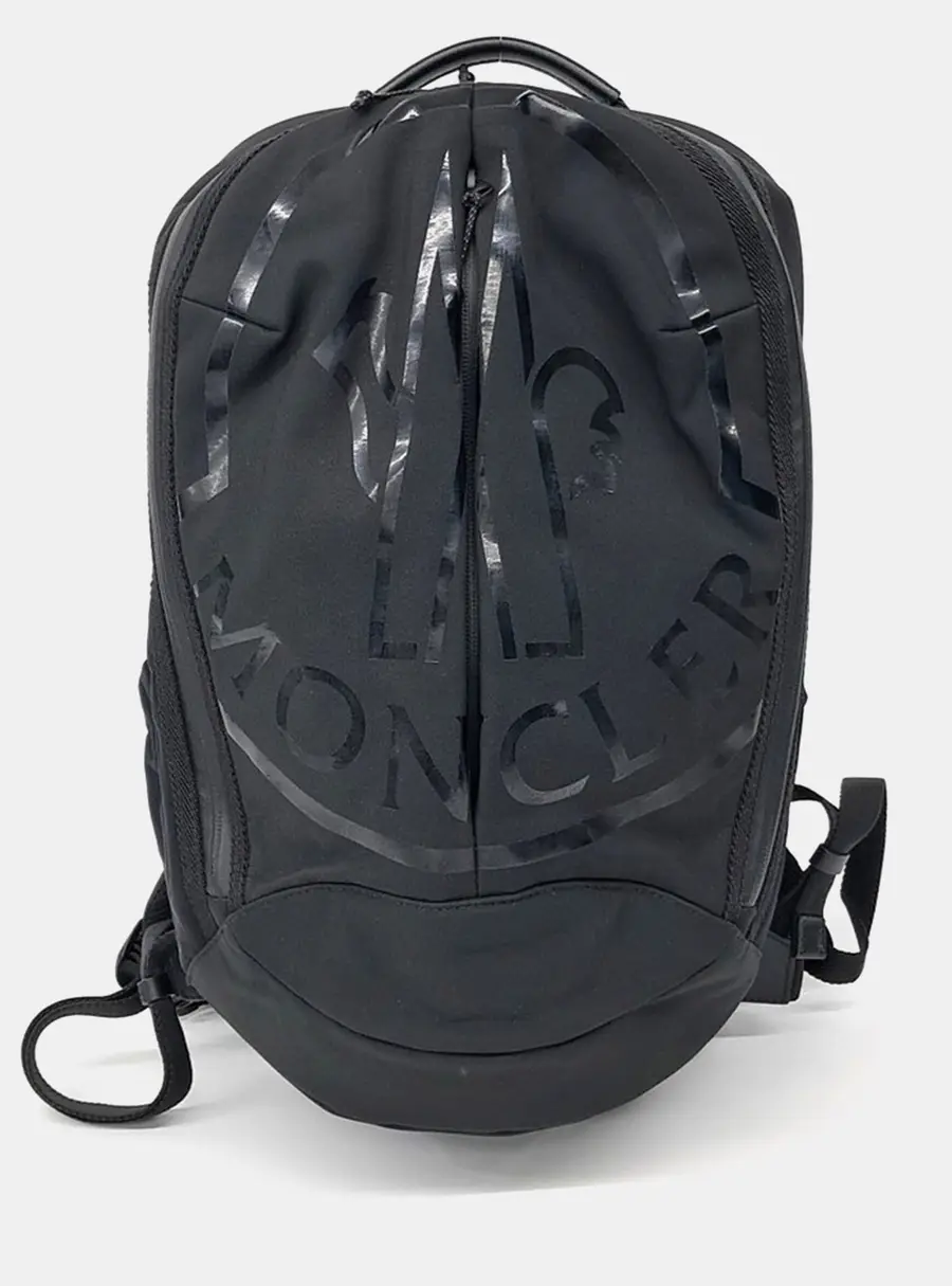 Moncler Medium Black Nylon Backpack Bag