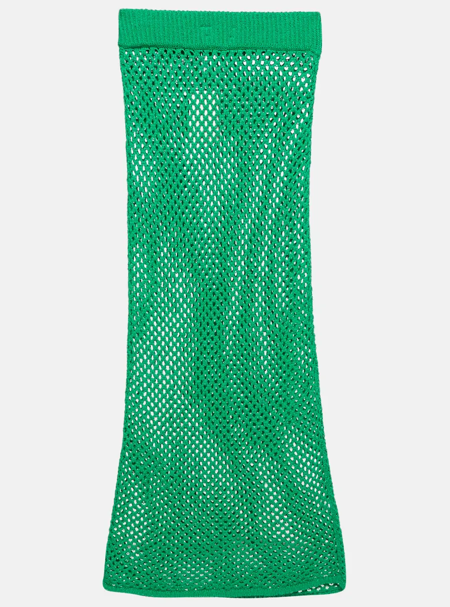Monday Swimwear Palm Green Crochet Cape May Skirt M