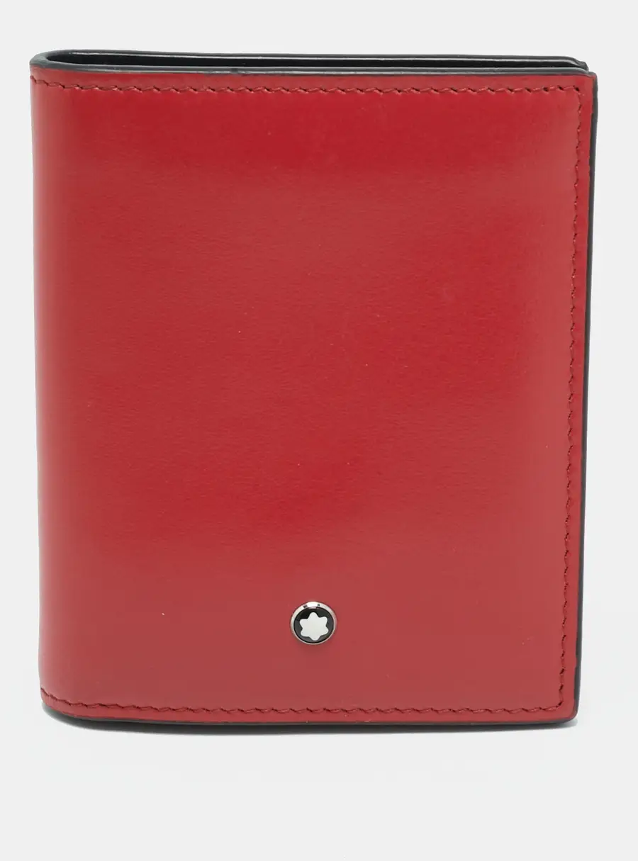 Montblanc Meisterstuck Red Leather 6CC Compact Wallet