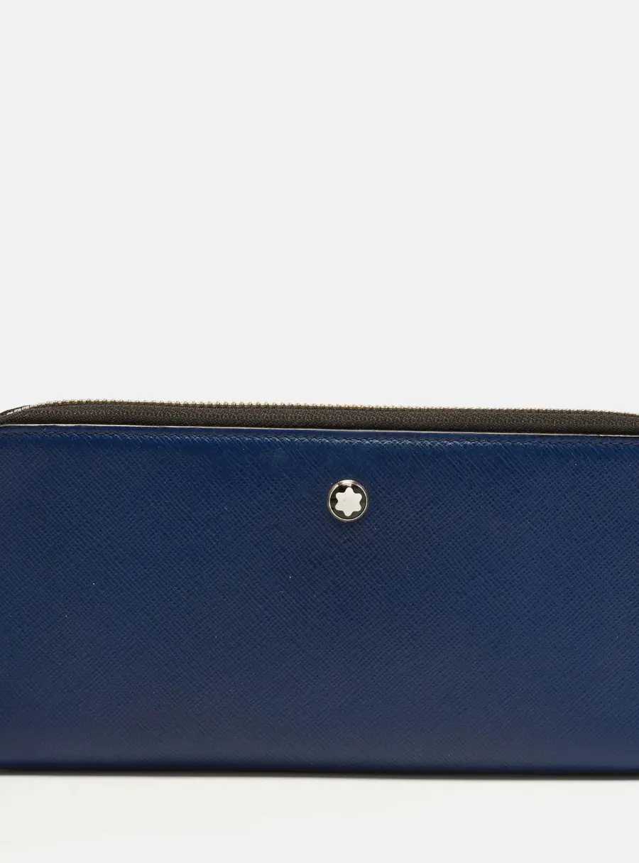 Montblanc Sartorial Blue Leather Phone Pouch