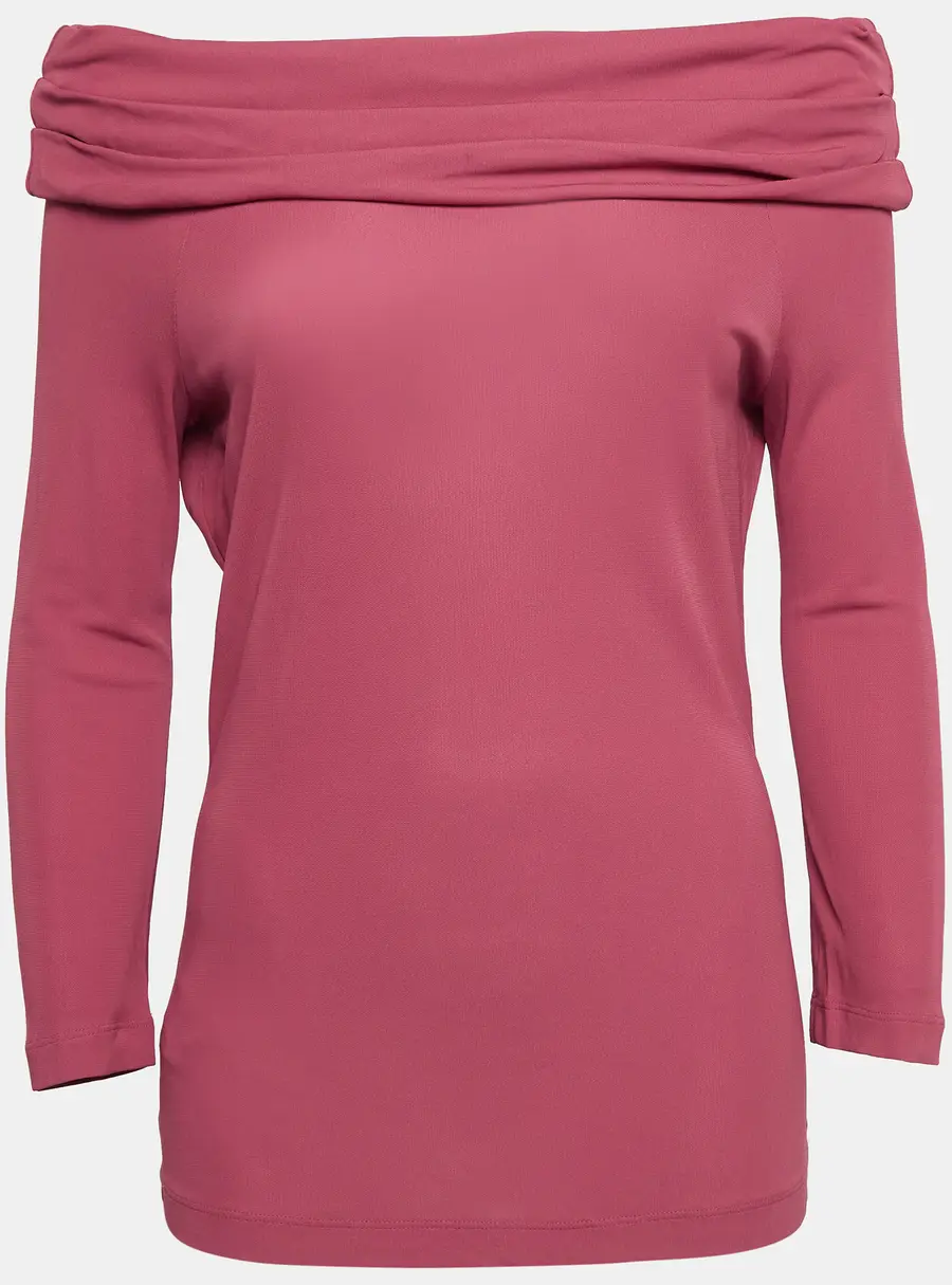 Moschino Cheap and Chic Pink Stretch Knit Off Shoulder Top L