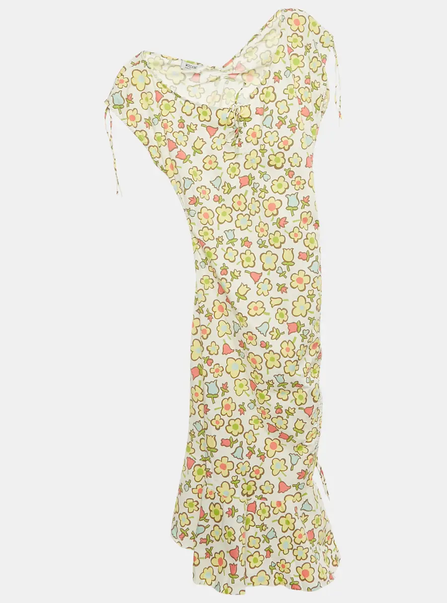 Moschino Cheap and Chic Multicolor Floral Print Cotton Short Dress S