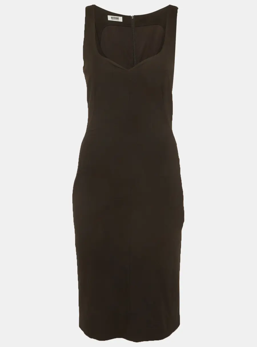 Moschino Cheap And Chic Black Cotton Knit Sleeveless Mini Dress M