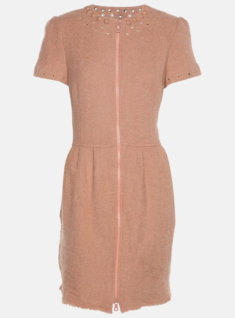 Moschino Cheap and Chic Peach Wool Blend Mini Dress M