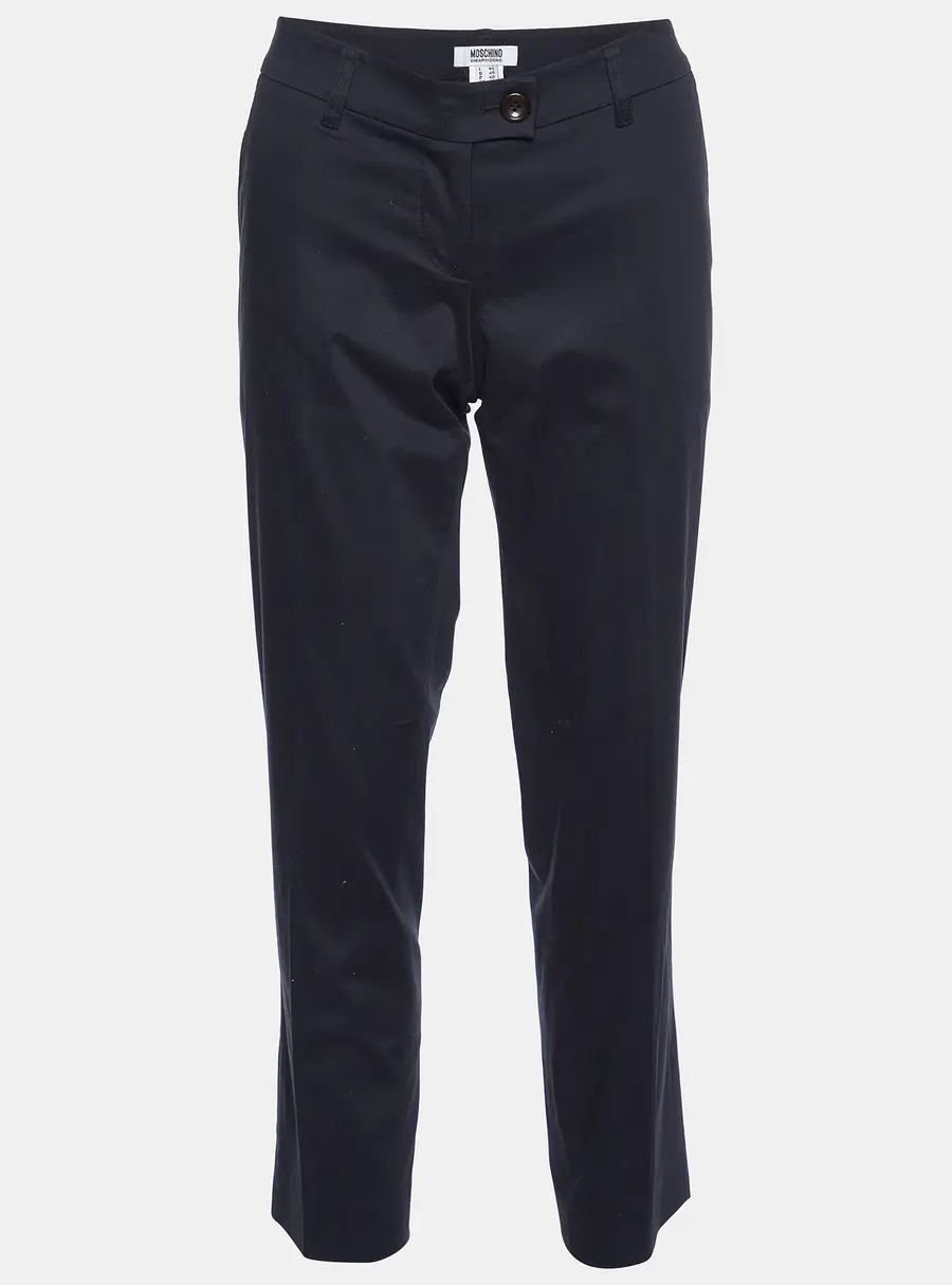 Moschino Cheap and Chic Black Cotton Tailored Trousers M