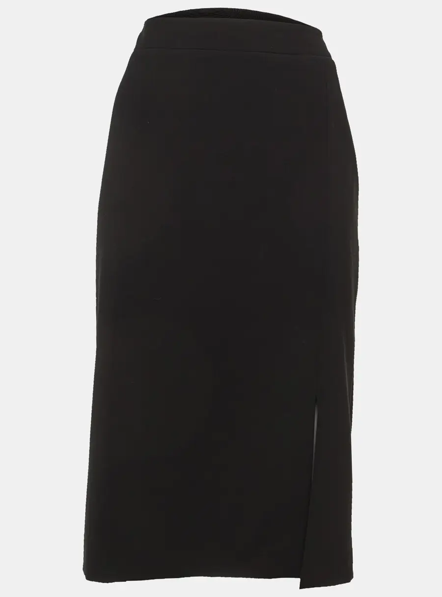 Moschino Couture Black Crepe Pencil Skirt L