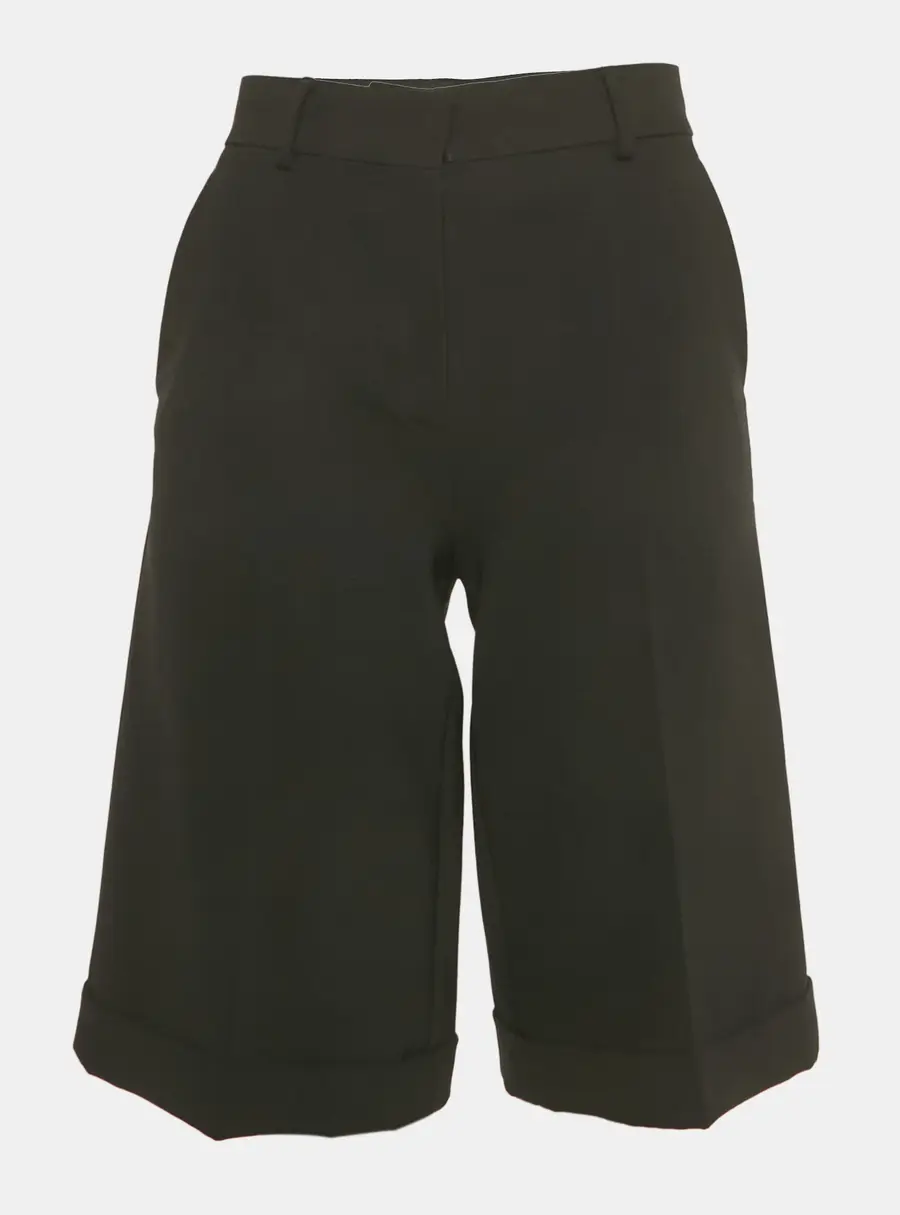 Moschino Couture Black Crepe Bermuda Shorts XS